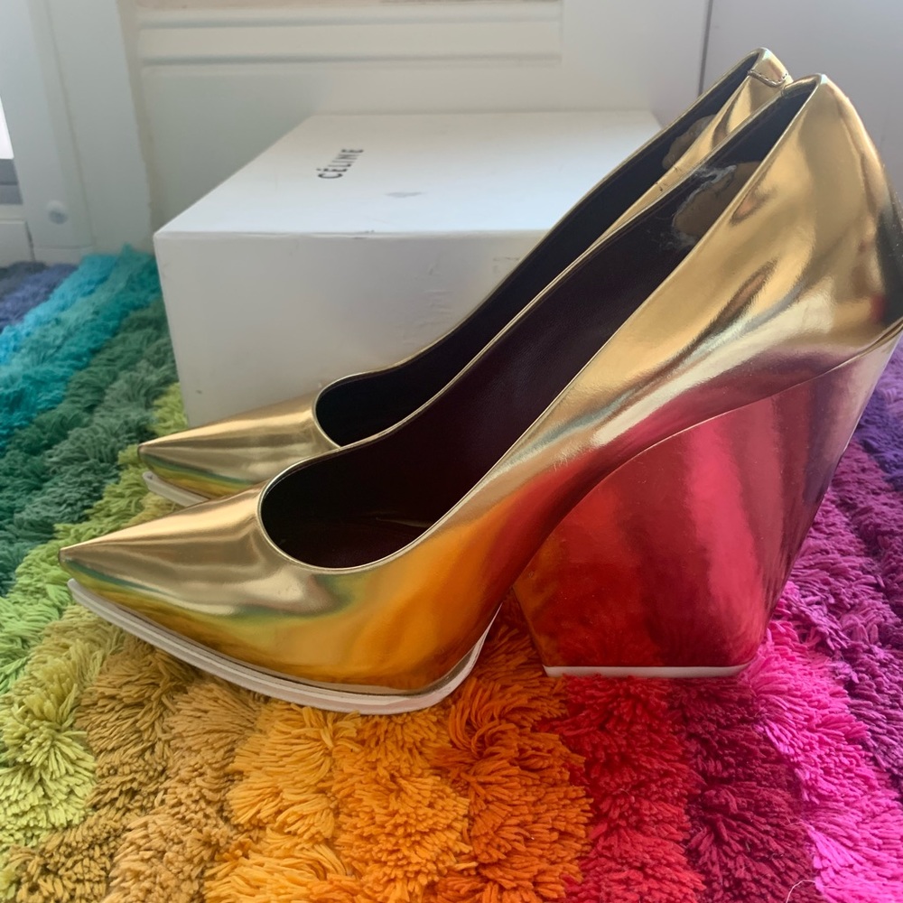 Celine Gold Heels - Picture 4 of 4